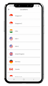 High speed global proxy server list in HELLO VPN app for unblocking Facebook